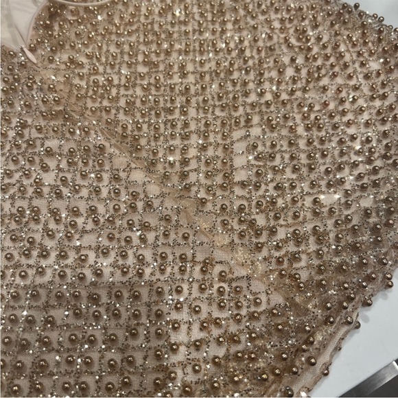 Oh Polly Gold Embellished Dress - Picture 2 of 7